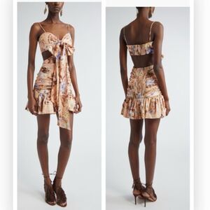 NWT Zimmermann Coco Floral Print
Bow Detail Minidres